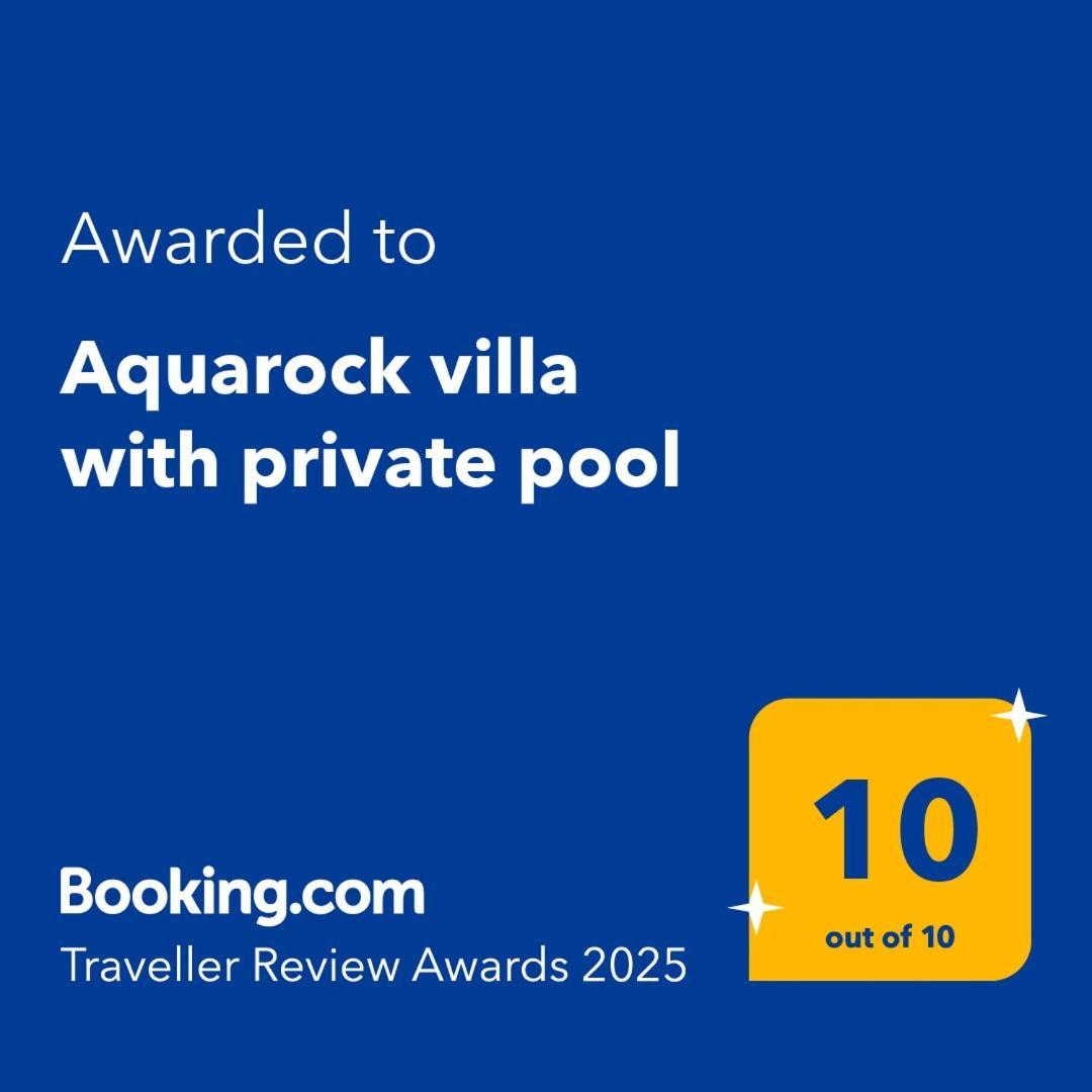 Aquarock Villa With Private Pool Prassás Kültér fotó